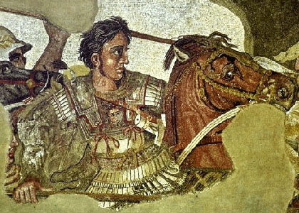 Alexander the Great at the Battle of Issus, 333 BCE.