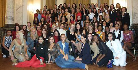 Miss World contestants, London, December 5, 2002.
