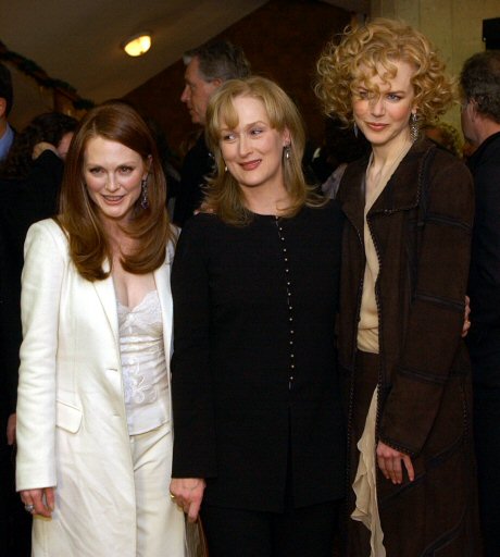 The Hours stars, Julianne Moore, Meryl Streep and Nicole Kidman, Los Angeles, December 18, 2002.