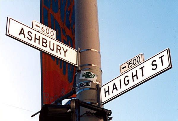The Haight-Ashbury cross, San Francisco.