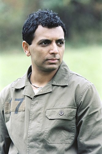 Director M. Night Shyamalan during shooting of The Village (2004)
