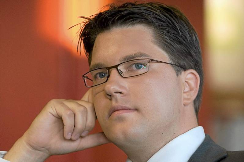 Jimmie Åkesson, chairman of the right-wing party Sweden Democrats, 2010.