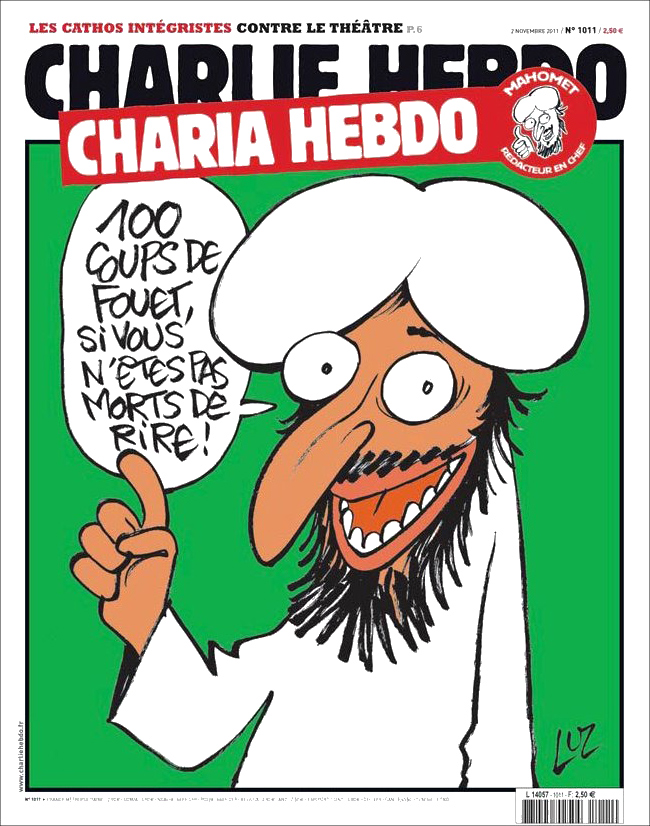 Charia Hebdo, Charlie Hebdo cover of November 2, 2011.