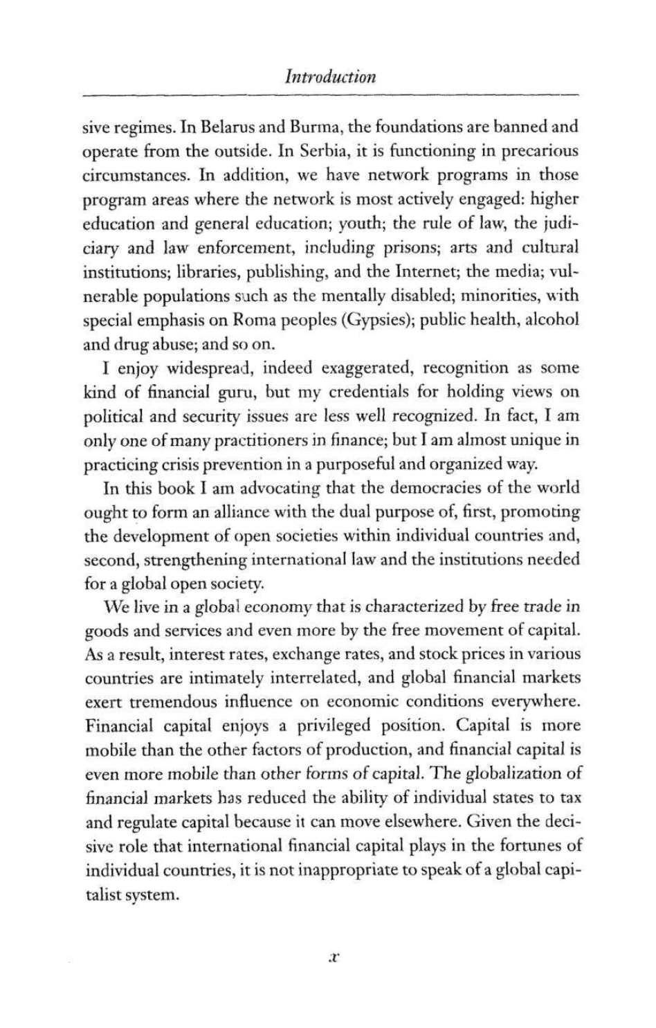 George Soros' book 'Open Society Reforming Global Capitalism' (November 7, 2000)