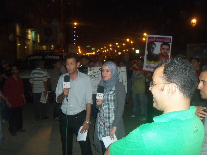 Host of the '25' Islamist TV channel Nahla Mustafa, May 2011.