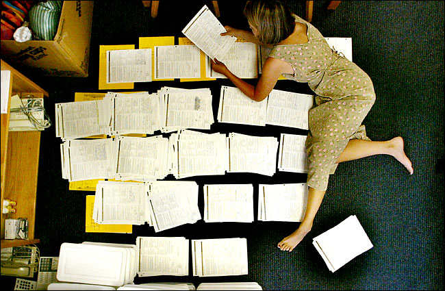 At Barnard College, Cristen Scully Kromm, a residential life official, spends days scanning the forms on which the 534 young women in the Class of 2007 have described their hopes and their habits, August 2003.