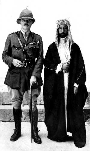 General Edmund Allenby and Prince Faysal I, circa 1918.