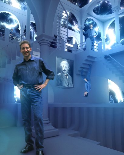 Brian Greene, a leading physicist in the 20-year quest to the so-called 'string theory' and host of NOVA's 'The Elegant Universe,' appears in one of the many animated scenes created for the miniseries airing October 28, to November 4, 2003.