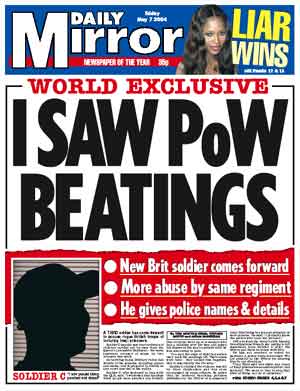 The Daily Mirror frontpage, May 7, 2004.