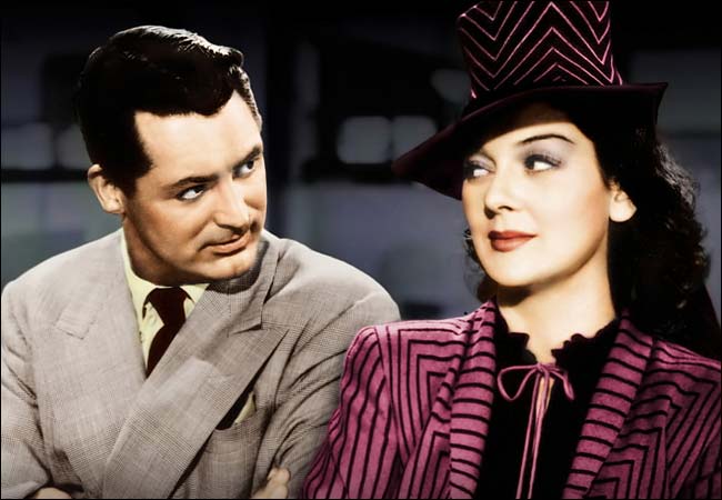 Cary Grant and Rosalind Russell in His Girl Friday (1940) directed by Howard Hawks.
