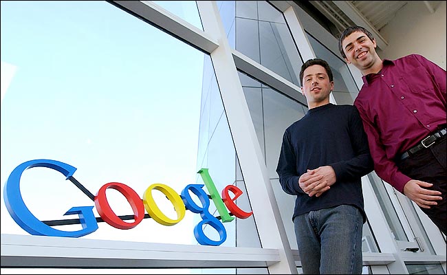 Google founders Sergey Brin, left, and Larry Page.