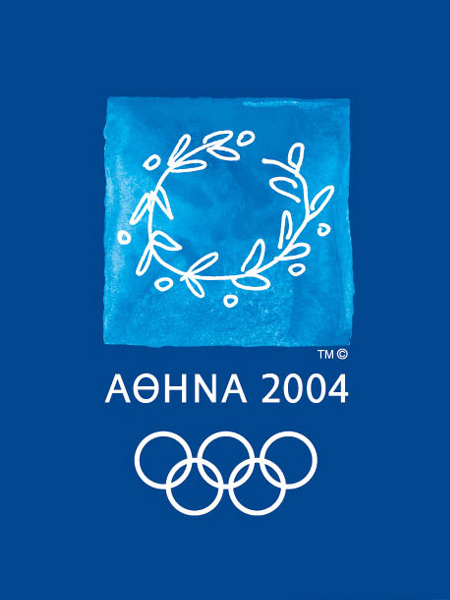 The olive wreath is the official logo of Athens 2004 Olympic Games
