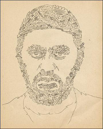 Abu Musab AzZarqawi illustration by Brian Rea, The New York Times, February 14, 2006.