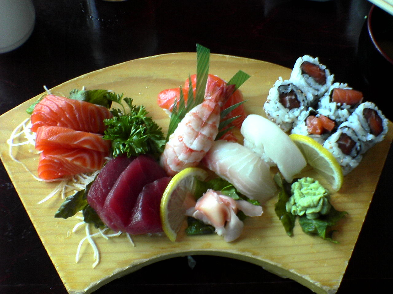 A traditional sushi meal.