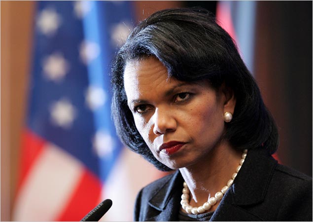 U.S. Secretary of State Condoleezza Rice in Germany, January 17, 2007.