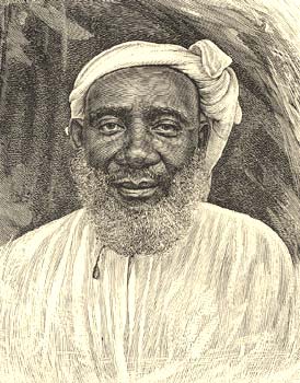 Arab slave trader Hamad bin Muhammad bin Jumah bin Rajab bin Muhammed bin Saeed al-Murgabi, known as Tippu Tip, (1837-1905).