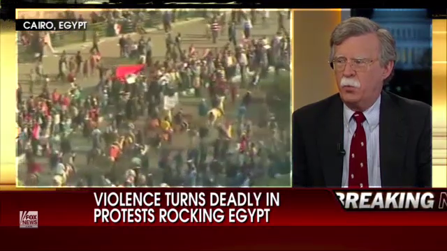 Ambassador John Bolton discusses on Fox News Channe the deadly clashes in downtown Cairo, Egypt,  February 2, 2011.