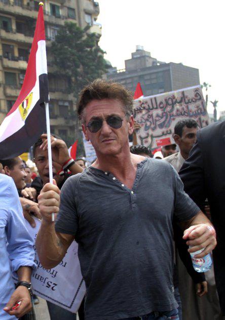 Failed Arab Coup d'État aftermath, Egypt, Sean Penn, September 30, 2011.
