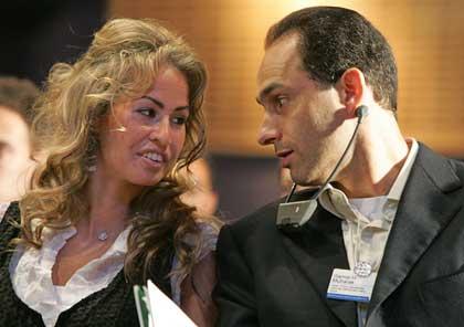 Egyptian President Hosni Mubarak's son Gamal and his fiancée Khadiga Al-Gammal attend a session of the World Economic Forum on the Middle East, Sharm A-Sheikh, Egypt, May 21, 2006.