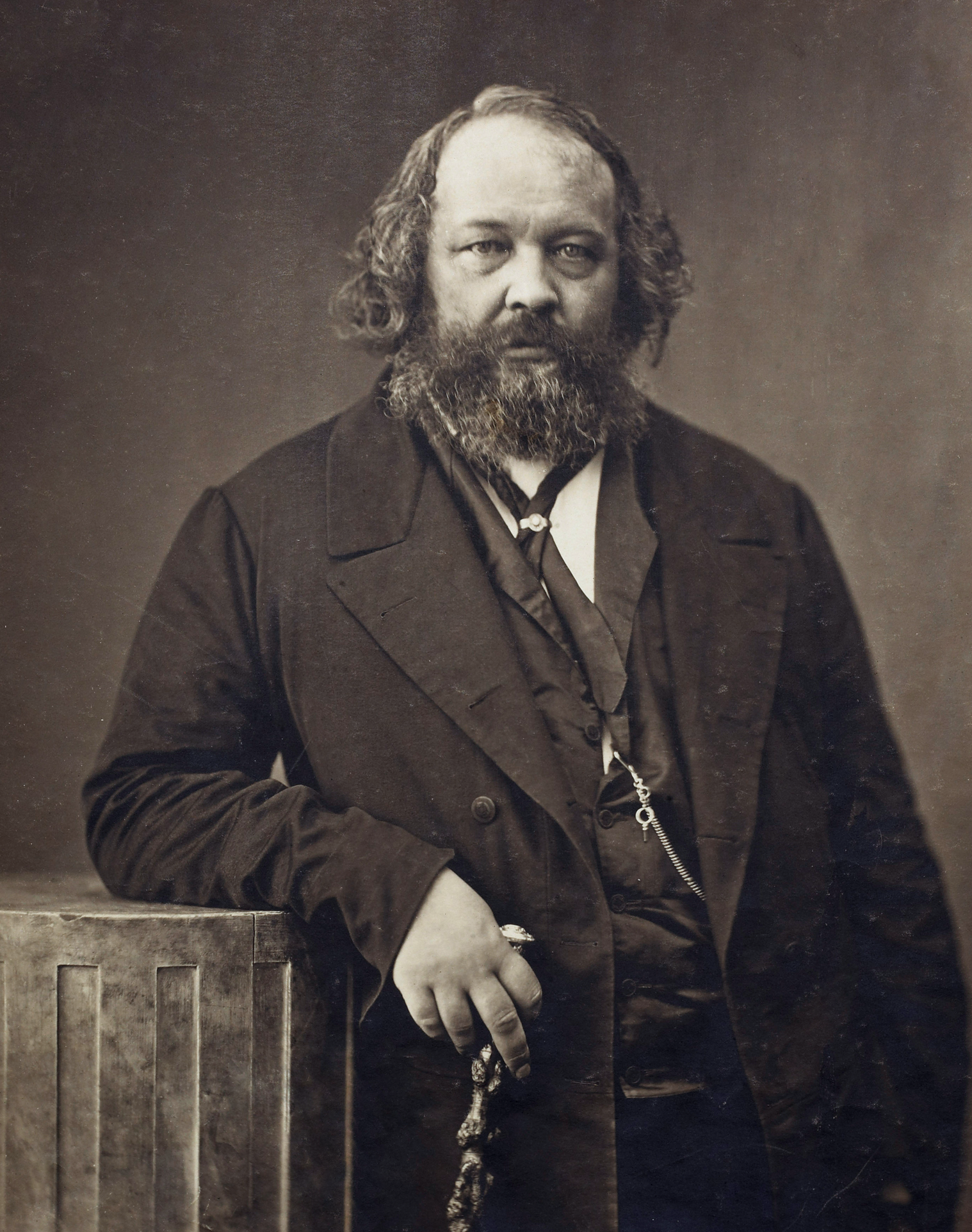 Russian Anarchist Mikhail Bakunin, c. 1860.